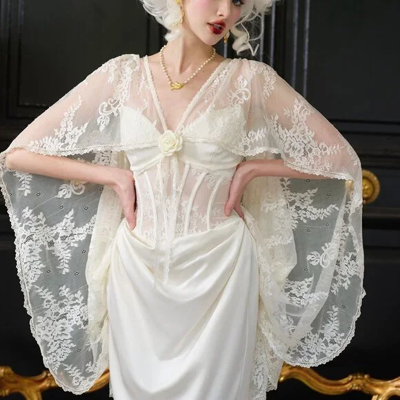 Victorian Style Strapless Corset Gown - Picture 3 of 9
